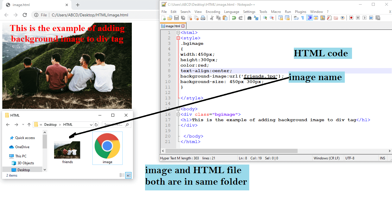 How to add div background image